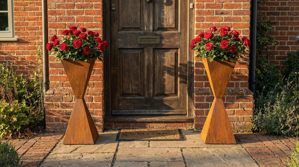 AlpStahl Blumenwächter Guardian - Cortenstahl Gartenskulptur - Design aus Kärnten