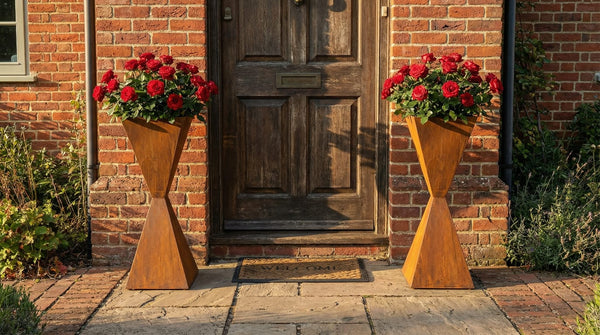 AlpStahl Blumenwächter Guardian - Cortenstahl Gartenskulptur - Design aus Kärnten