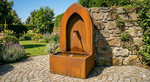 AlpStahl Brunnen Aeterna - Cortenstahl Wasserbrunnen - Kärntner Handwerkskunst
