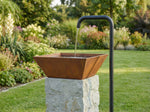 AlpStahl Brunnen Fons Vivus - Cortenstahl Wasserspiel - Handgefertigt in Kärnten