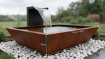 AlpStahl Brunnen Serenitas - Cortenstahl Wasserbrunnen - Kärntner Handwerkskunst