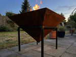 AlpStahl Feuerschale Apex - Massiver 6mm Cortenstahl - Feuerkunst aus Kärnten