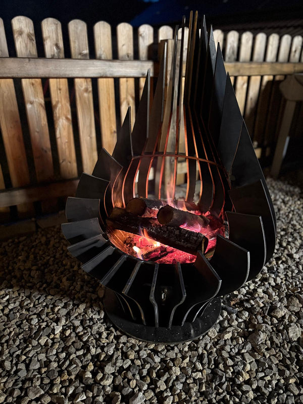 AlpStahl Feuerschale Ignis - Massiver 6mm Cortenstahl - Feuerkunst aus Kärnten