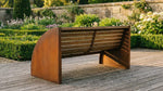 AlpStahl Gartenbank Curva - Cortenstahl Sitzbank - Zeitloses Design aus Kärnten