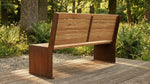 AlpStahl Gartenbank Robur - Cortenstahl Sitzbank - Massives Design aus Kärnten