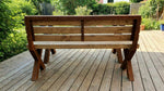 AlpStahl Gartenmöbelset Convivium - Cortenstahl Tisch und Bänke - Made in Austria
