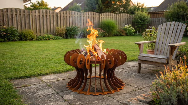 AlpStahl Feuerschale Calor - Massiver 6mm Cortenstahl - Handgefertigt in Österreich